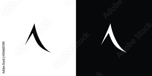 Modern and simple letter A initials logo design