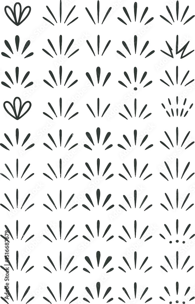 Black and white seamless floral pattern with decorative vector elements Black and white seamless floral pattern with decorative vector elements