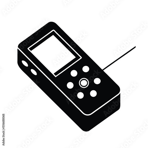 Laser distance meter for measuring long distances Vector illustration