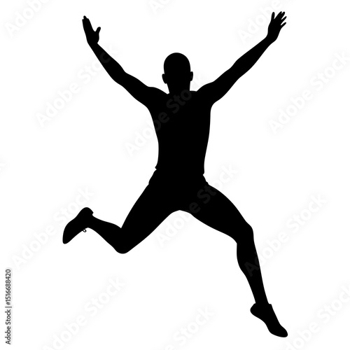 silhouette of a man jumping