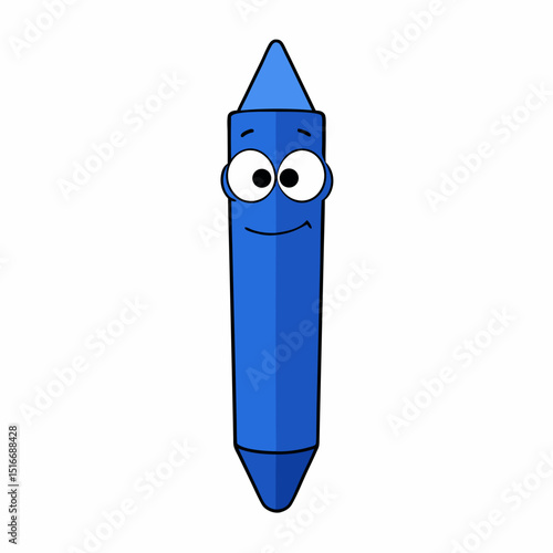 blue pencil with eraser