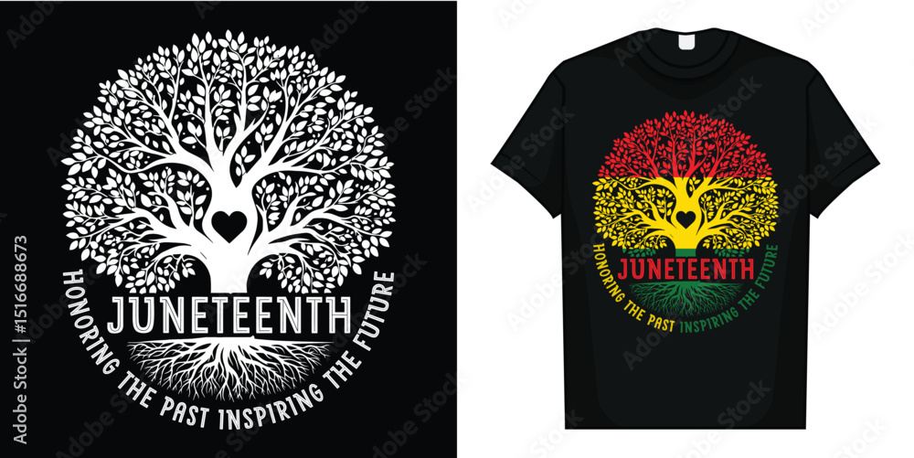 Fototapeta premium Honoring The Past Inspiring The Future Juneteenth Teacher T-Shirt
