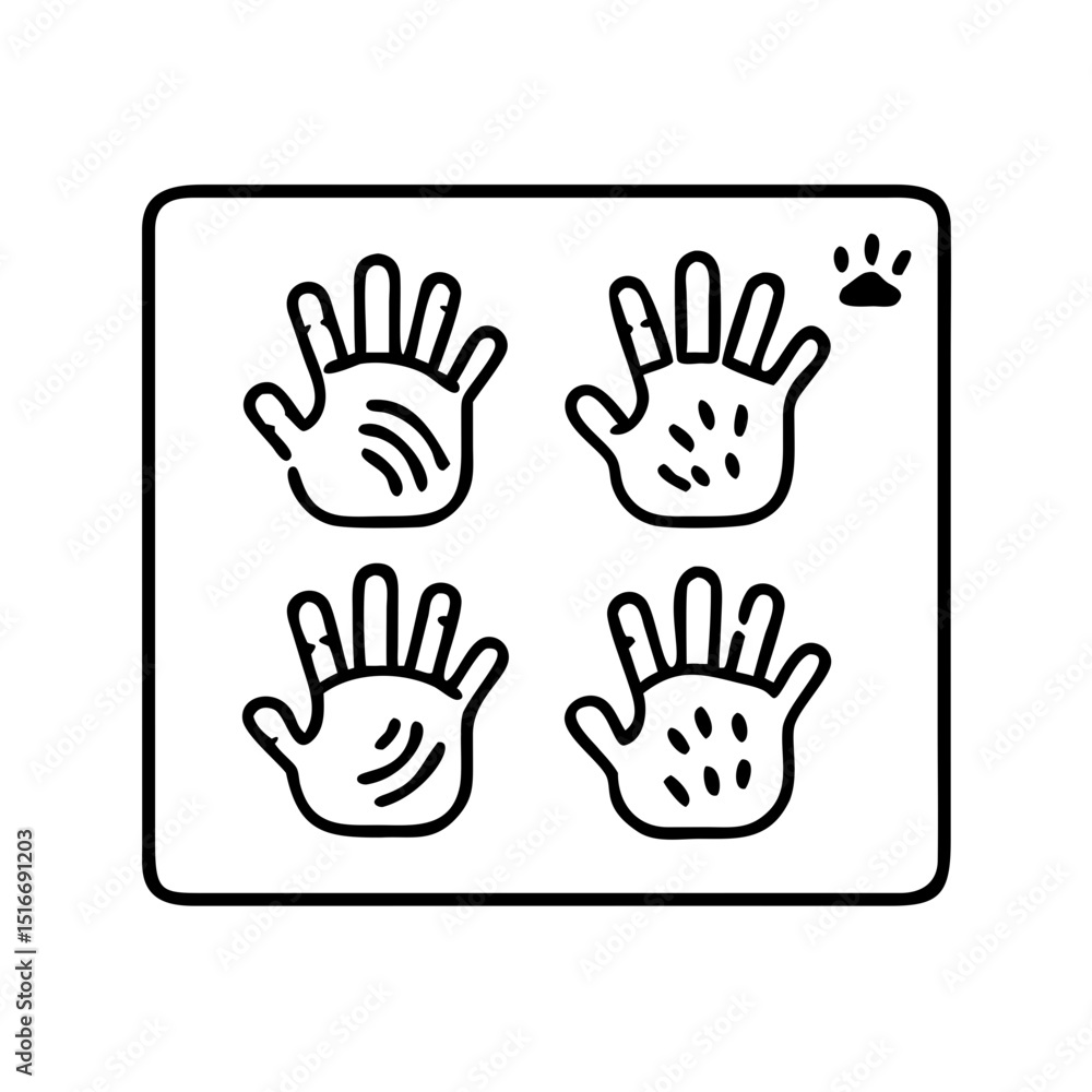 Obraz premium hands holding hands icon 