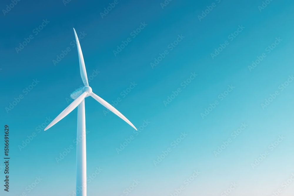 capture minimalistic image of wind turbine on clear day capture minimalistic image of wind turbine on clear day