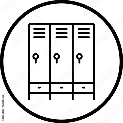 Lockers line icon style