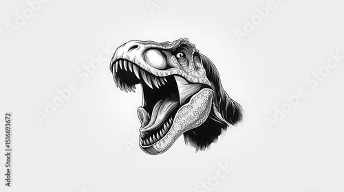 Wallpaper Mural Tyrannosaurus Head Illustration Torontodigital.ca