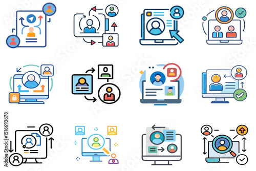 Digital recruitment process icon