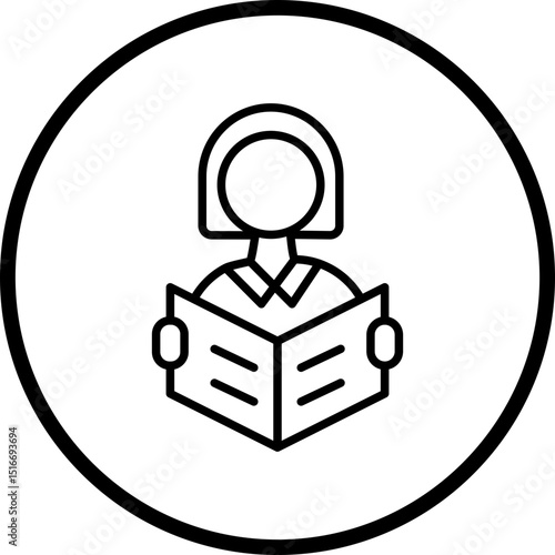 Reading line icon style