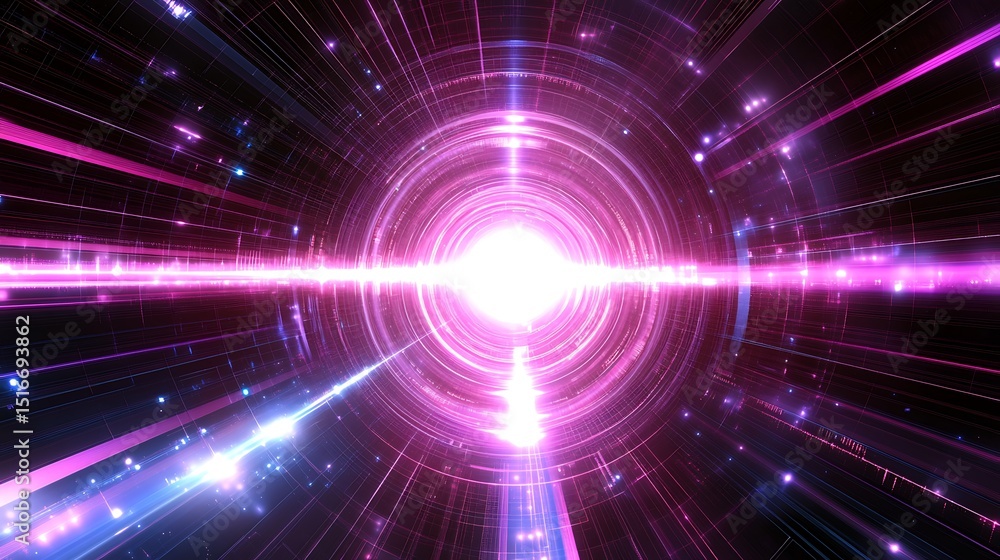 Obraz premium Abstract vibrant tunnel