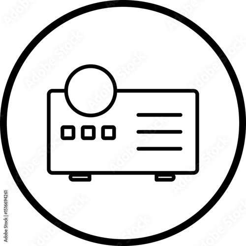 Projector line icon style