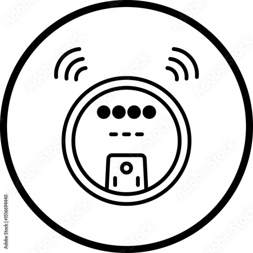 Robotic Vaccum line icon style