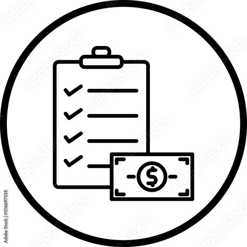 Appraisal line icon style