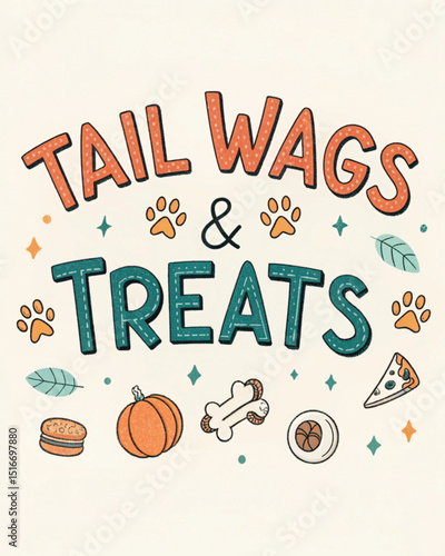 Tail wags & treats tshirt design for pet lovers