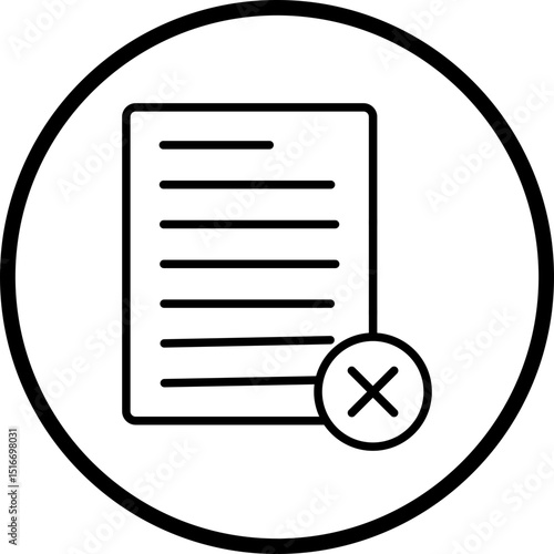Rejected Project Line Icon Style