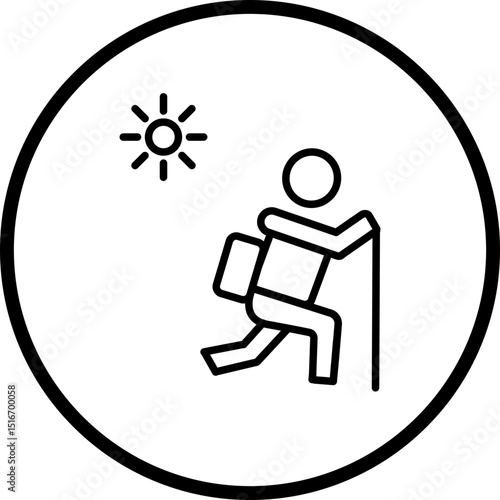 Tourist Line Icon Style