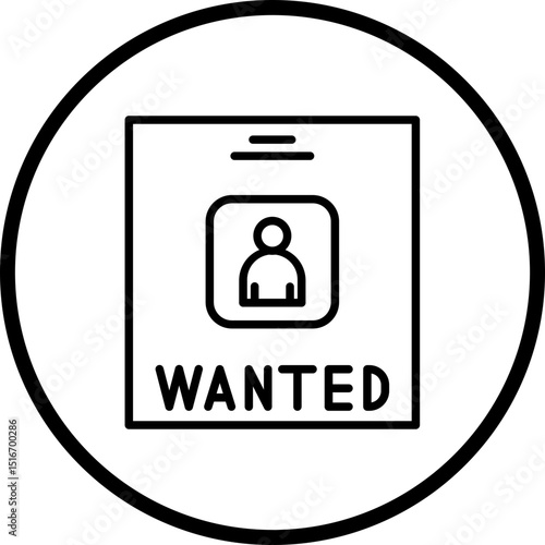 Wanted Line Icon Style