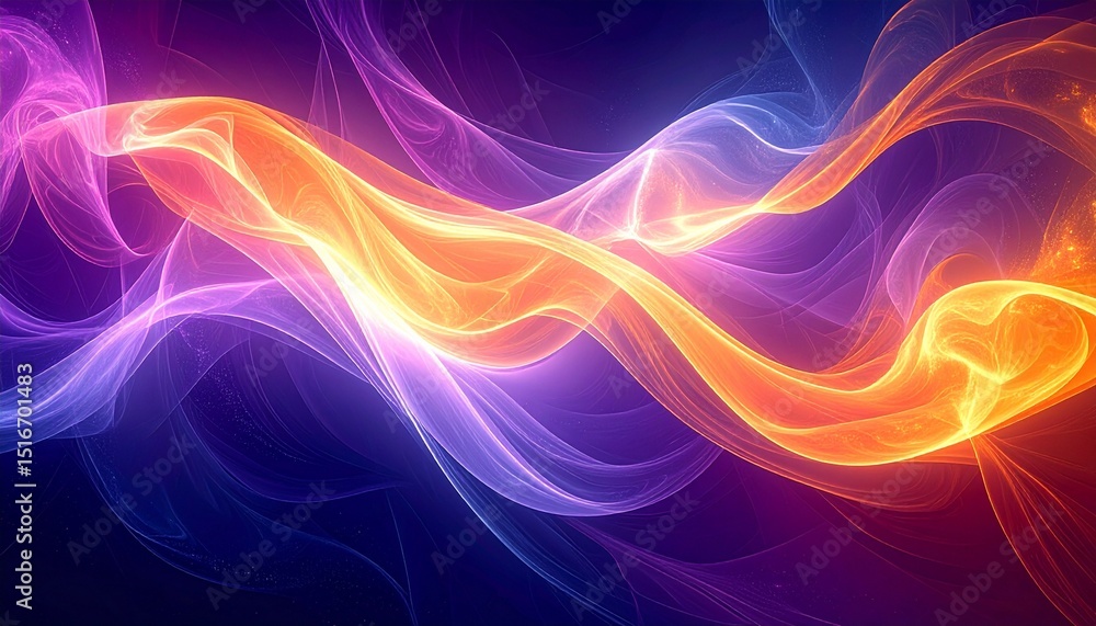 dreamy waves and nebula in purple and orange dreamy waves and nebula in purple and orange