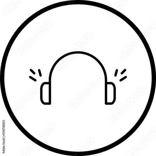 Earmuffs Line Icon Style