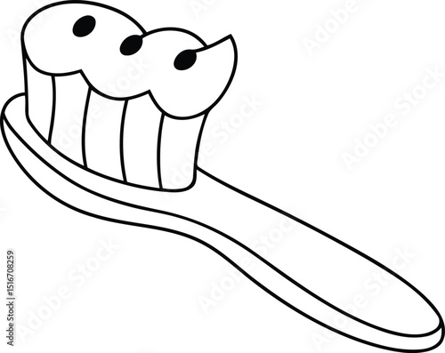 Toothbrush vector graphics resource, toothbrush silhouette vector illustration, toothbrush line art vector icon design