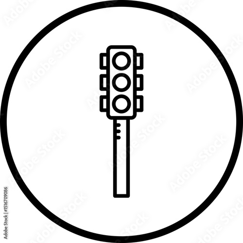 Traffic Lights Line Icon Style