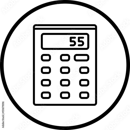 Calculator Line Icon Style