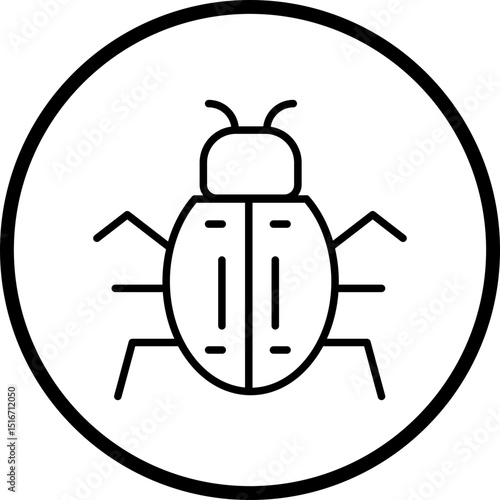 Bug Line Icon Style