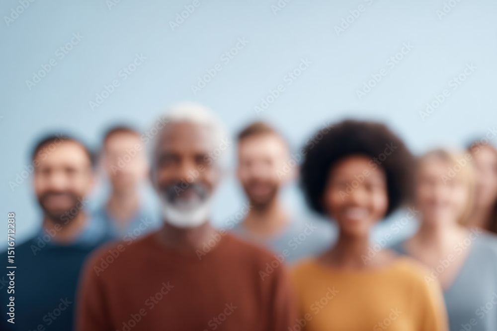 Obraz premium minimalistic portrait of diverse group of people