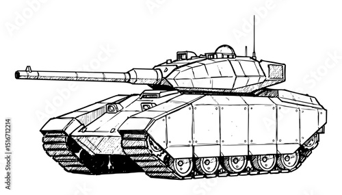 modern armored tank military vehicle