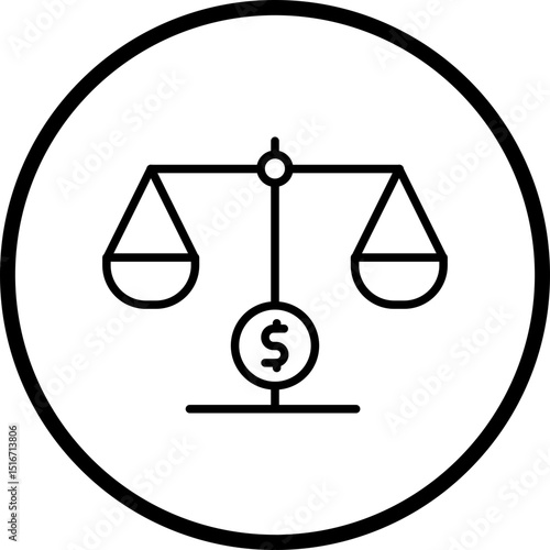 Balance Line Icon Style