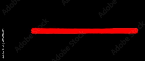 Animation Red Underline Footage, Red Marker Line