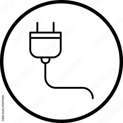 Plug Line Icon Style