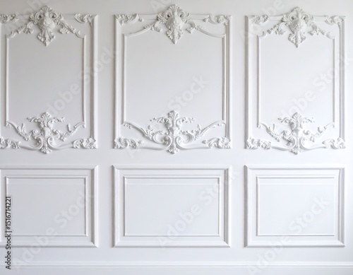 Ornate white wall panels