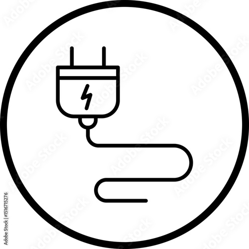 Plug Line Icon Style