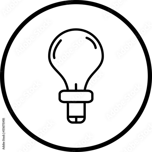 Bulb Line Icon Style