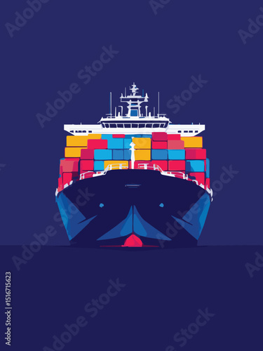 cargo ship in the sea