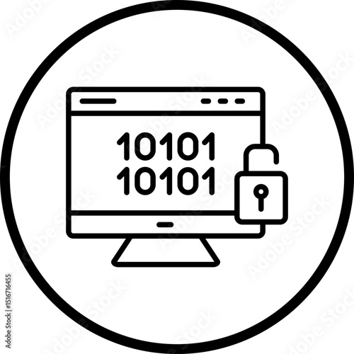 Data Leak Line Icon Style