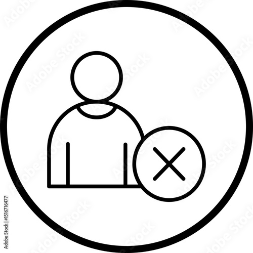 Denial Line Icon Style