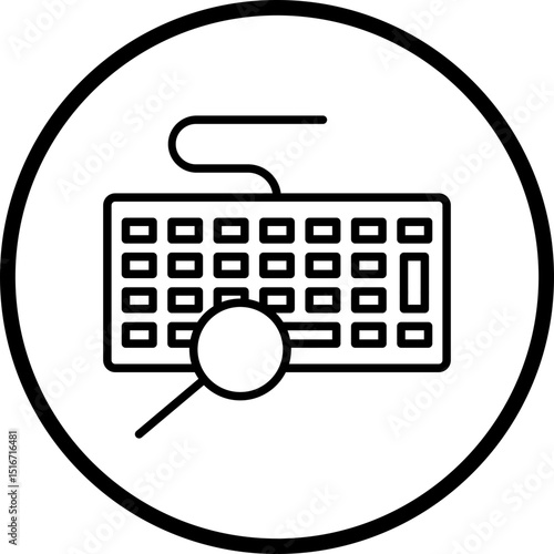 Keylogger Line Icon Style