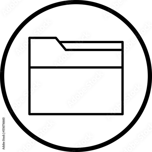Folder Line Icon Style