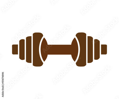 dumbbell and Gym fitness  Solid  icon. vector illustration
