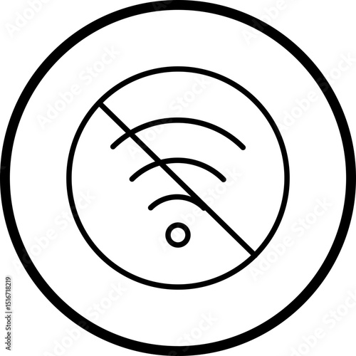 Connection Lost Line Icon Style