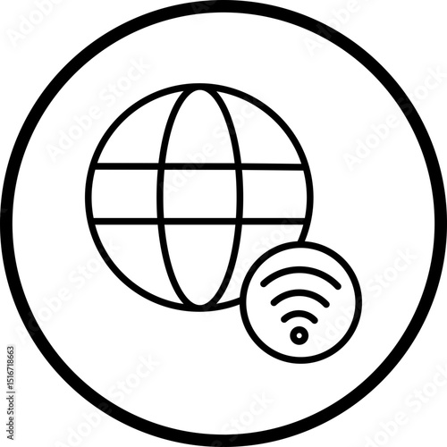 Internet Line Icon Style