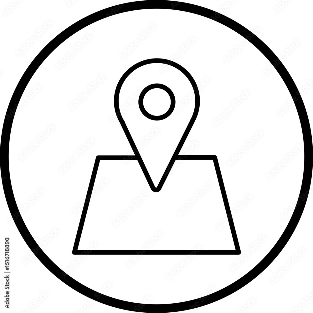 Location Line Icon Style Location Line Icon Style