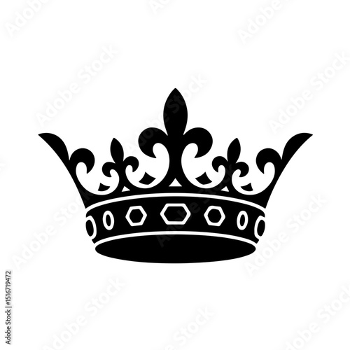Vintage Crown Silhouette for Branding