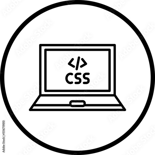 CSS Code Line Icon Style