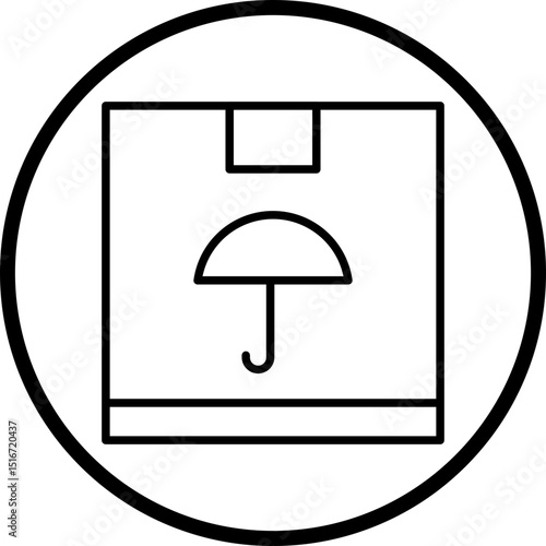 Keep Dry Line Icon Style