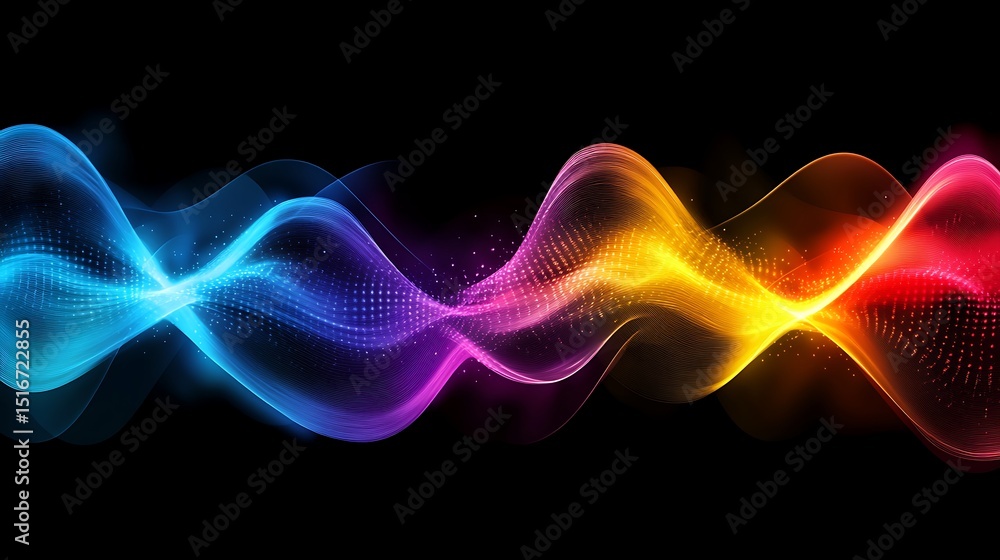 Naklejka premium Colorful abstract wave design (1)