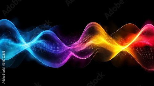 Wallpaper Mural Colorful abstract wave design (1) Torontodigital.ca