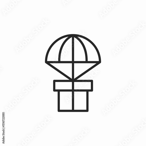 charity box drop icon sign vector