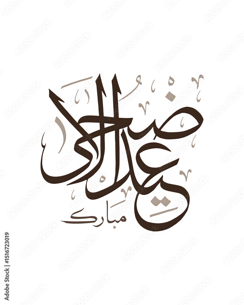 Naklejka premium vector illustration of a Eid Mubarak calligraphy 